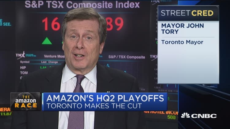 Toronto Mayor John Tory: Amazon would be a great addition to Toronto economy