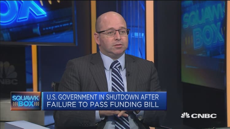 The markets are not too bothered by the US government shutdown