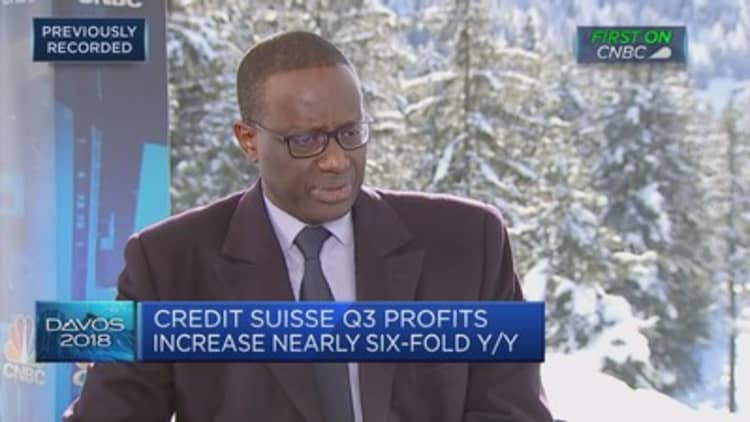 Credit Suisse CEO: US tax reform was well-timed for us