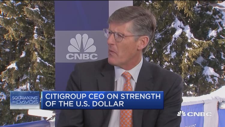 Citigroup CEO: As long as US dollar is weaker for the right reasons it makes US economy more competitive