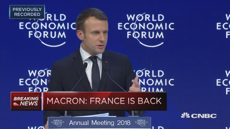 French President Emmanuel Macron: France is back