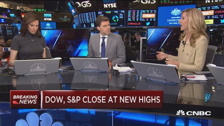 Dow and S&P close at new highs