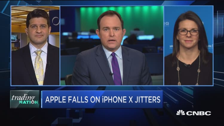 Trading Nation: Apple falls on iPhone X jitters