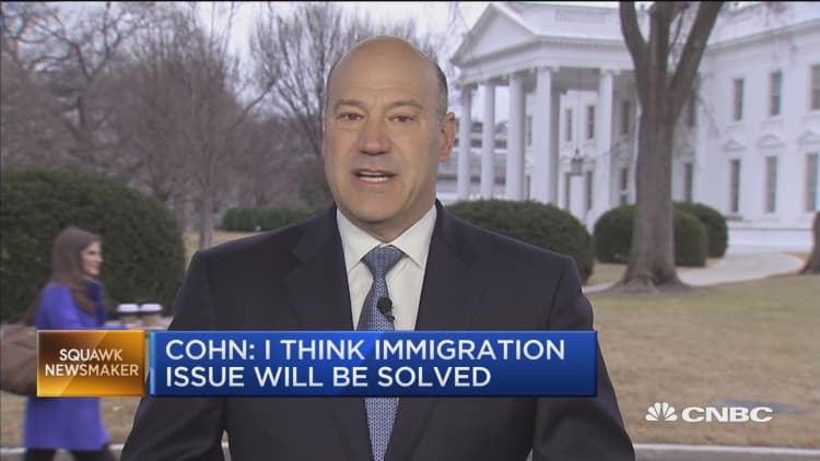White House advisor Gary Cohn: President Trump will likely continue what he said at Davos