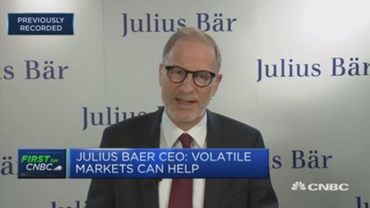 Julius Baer CEO: Will see 5%, 10% or 15% correction some time in 2018