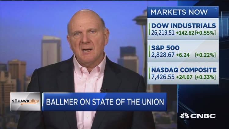 Former Microsoft CEO Steve Ballmer says Trump's State of the Union was light on hard number targets