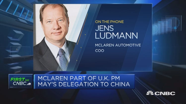 McLaren's COO speaks about expansion into China as he visits with UK PM May