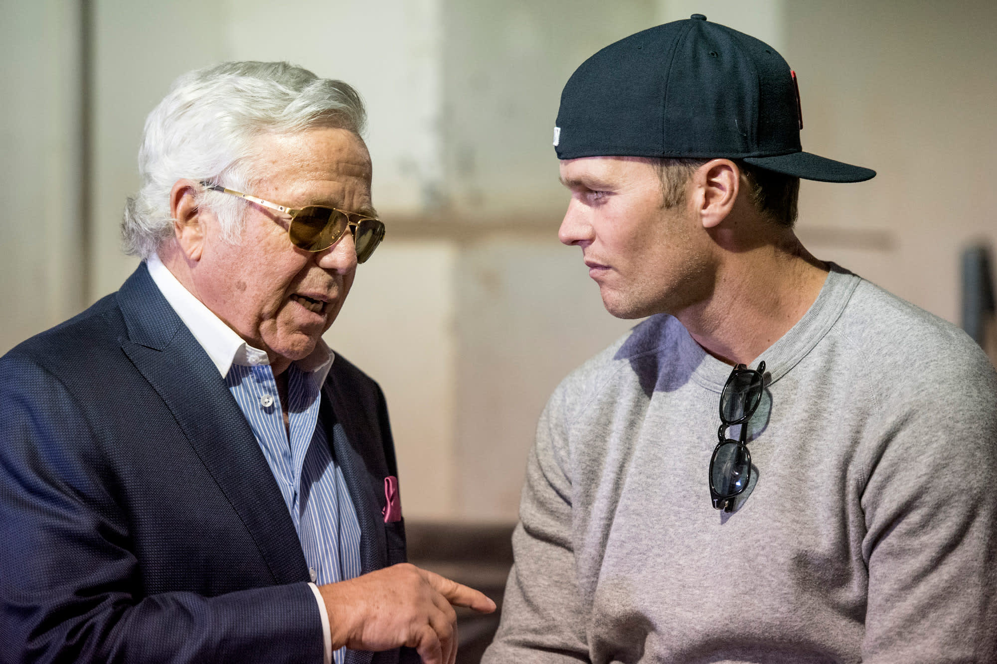 Patriots owner Bob Kraft shares a ritual he and Tom Brady have