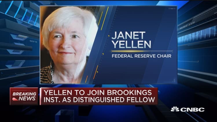 Janet Yellen to join Brookings Institution
