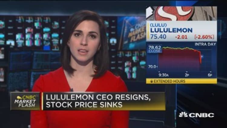 Lululemon CEO resigns, cites standards of conduct