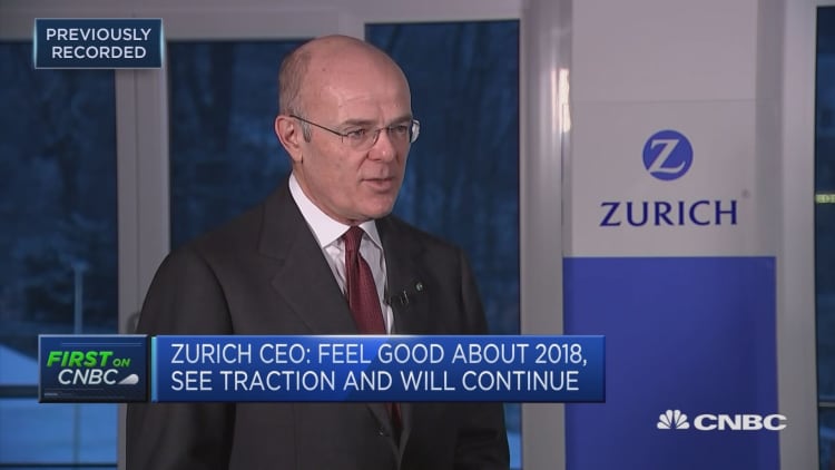 We tried to help people forget hurricanes Harvey and Irma, says Zurich Insurance CEO