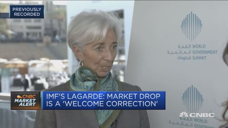 Market correction was welcome, says IMF's Lagarde