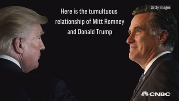 Here is the tumultuous relationship of Donald Trump and Mitt Romney