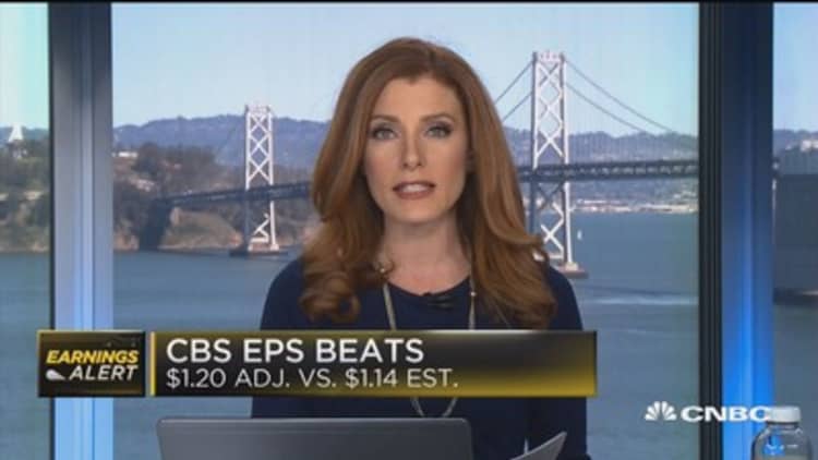 CBS beats the Street