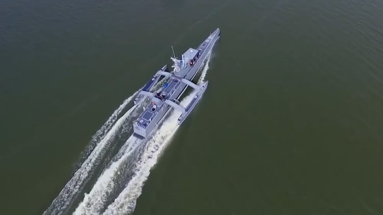 This autonomous warship can spend months at sea without a crew