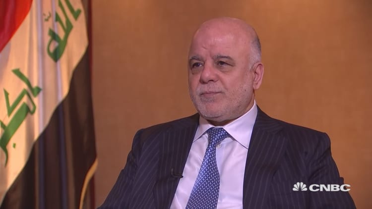 Iraq's Prime Minister Al-Abadi on providing security for investors