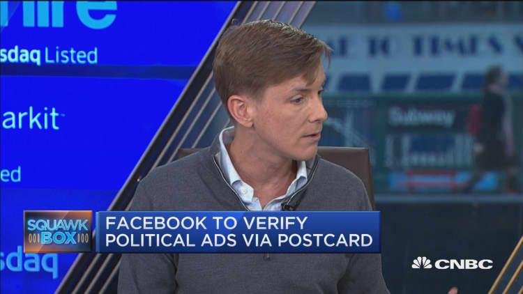 Postcard verification is 'step in the right direction': Facebook co-founder