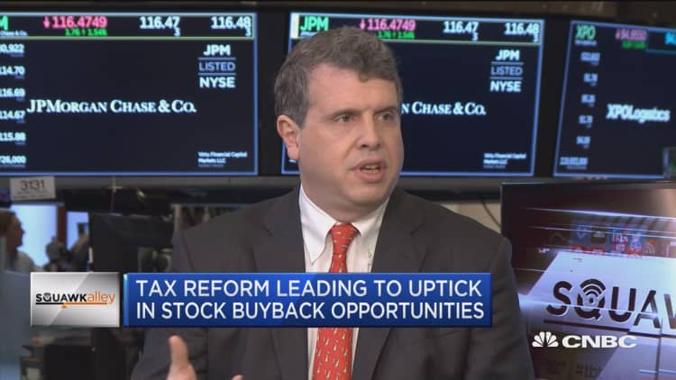 Tax reform leading to uptick in stock buyback opportunities