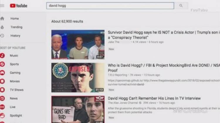 Youtube pulls fake news video on Florida shooting