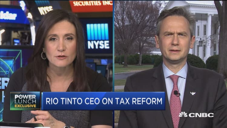 Rio Tinto CEO: Corporate tax rate can make a massive difference
