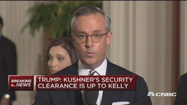 Trump: Kushner's security clearance is up to Kelly