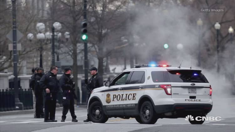 Vehicle struck security barrier near White House