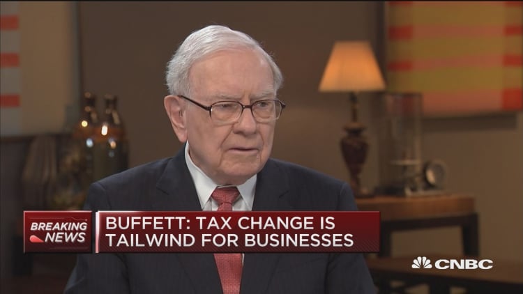 Buffett: Berkshire will save cash from new tax law