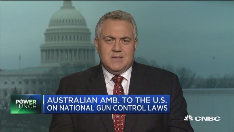 Australian ambassador to US: We won’t lecture on gun laws