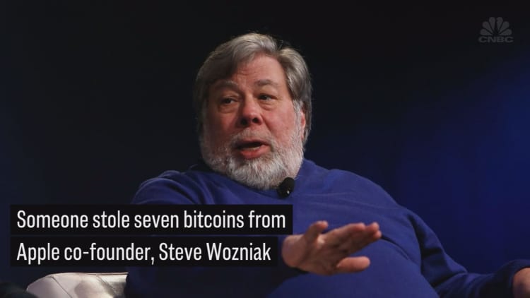 Steve Wozniak says someone stole seven bitcoins from him