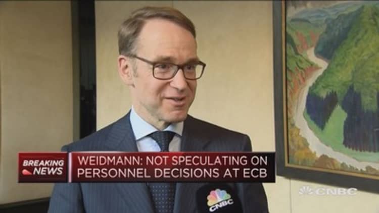 We're all interested in shaping monetary policy, says Bundesbank's Weidmann