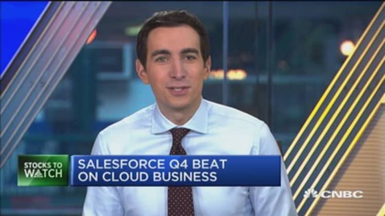 Salesforce's fourth quarter beat on cloud business