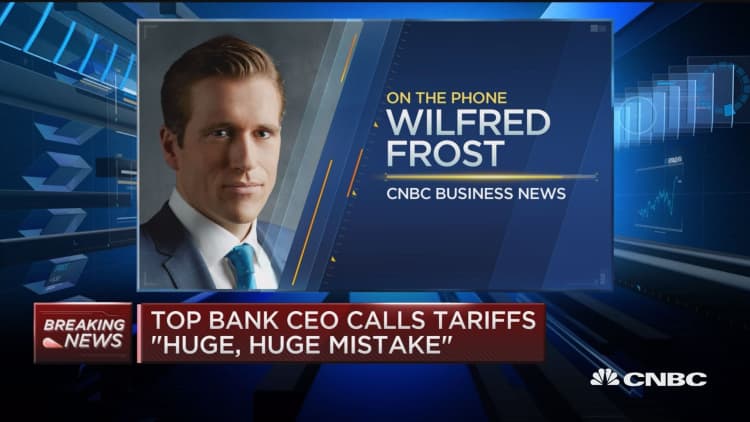 Top bank CEO calls tariffs 'huge, huge mistake'