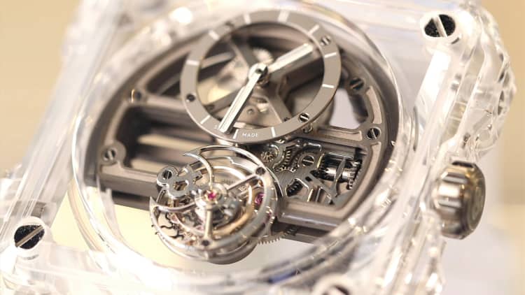 This rare wristwatch was modeled after a fighter jet