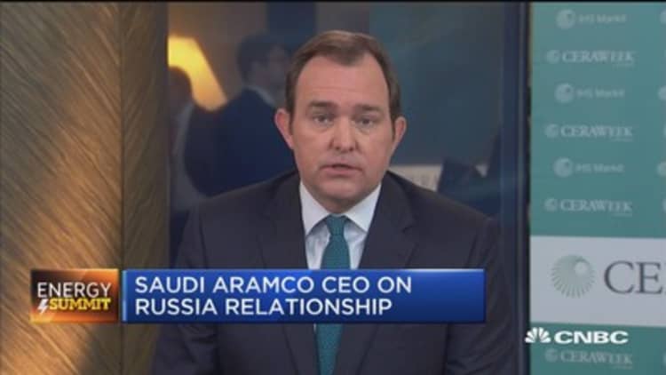 Saudi Aramco CEO on relationship with Russia