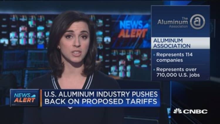 US aluminum industry pens letter to president against tariffs