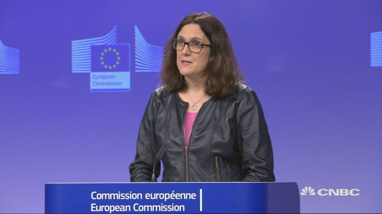 EU's Malmstrom: Hope EU will be excluded from US tariffs