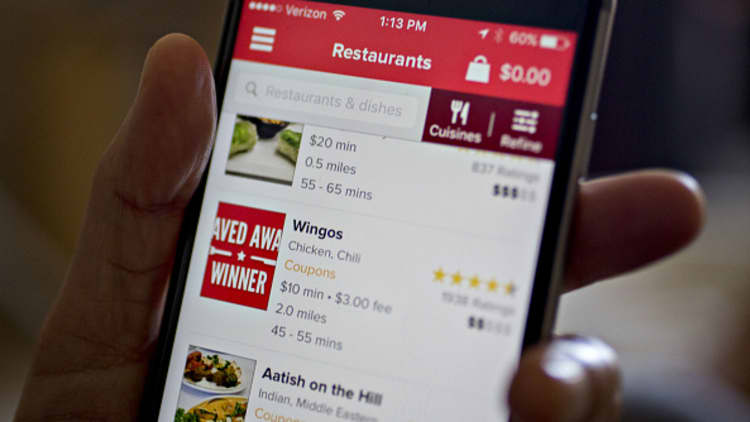 Food-delivery apps hit the big time