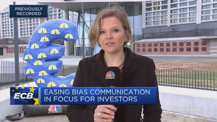 ECB's easing bias communication in focus for investors