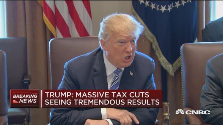 Trump: Massive tax cuts seeing tremendous results
