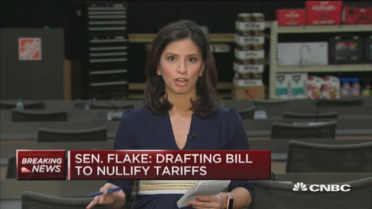 Arizona Sen. Jeff Flake to draft bill to nullify tariffs
