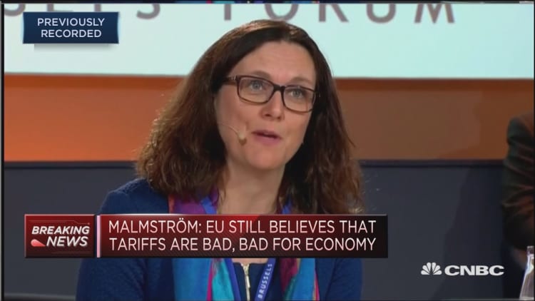 Tariffs are not the right way to deal with steel overcapacity concerns: Malmstrom