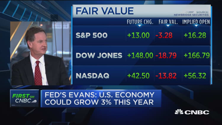 Fed's Evans: We may get 3% growth this year