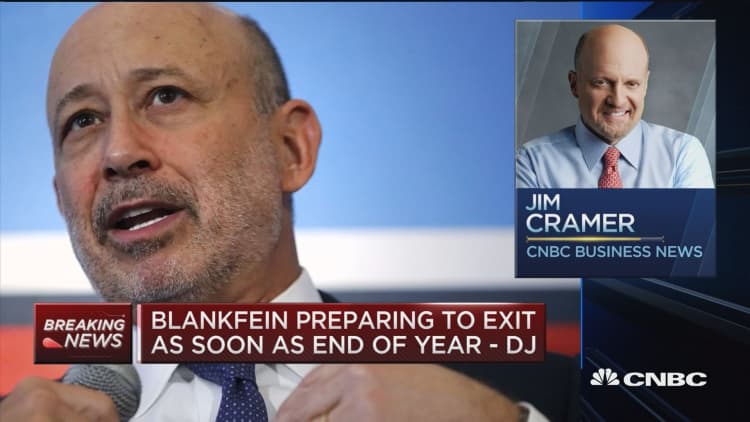 Lloyd Blankfein is deeply committed to let new generation lead, says Jim Cramer
