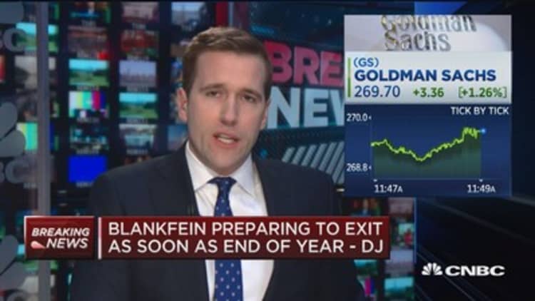 Goldman not looking outside its 2 co-president for successor to Lloyd Blankfein