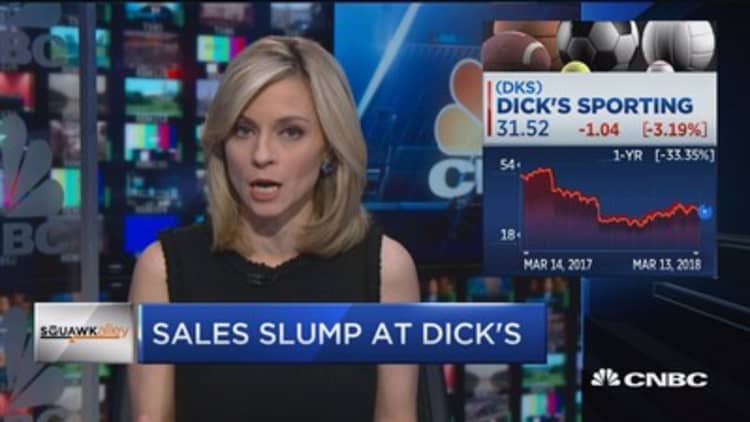 Sales slump at Dick's Sporting Goods