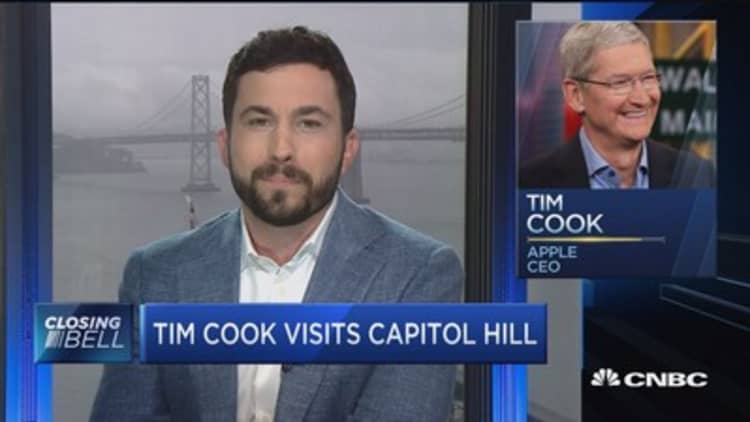 Apple CEO Tim Cook visits Capitol Hill
