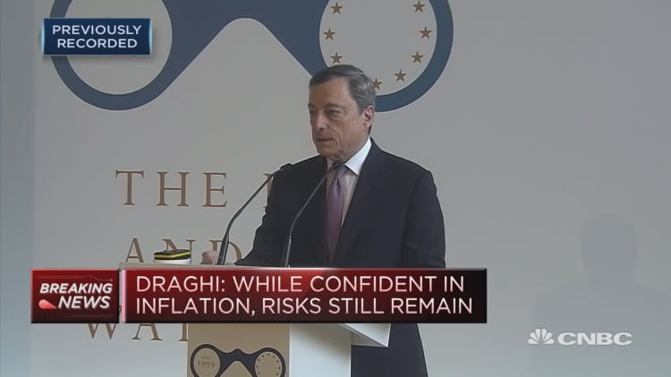 More confident than in the past that inflation is on the right track: Draghi