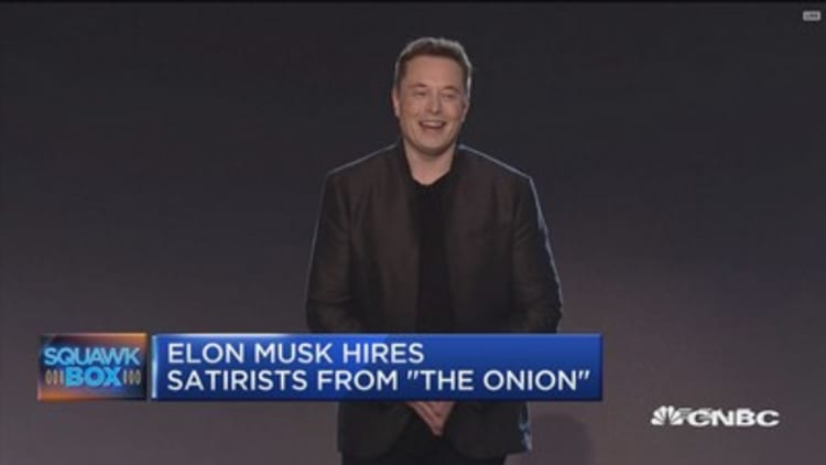 Elon Musk hires satirists from 'The Onion'