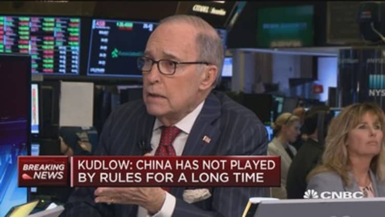 Kudlow: China has not played by the rules for a long time