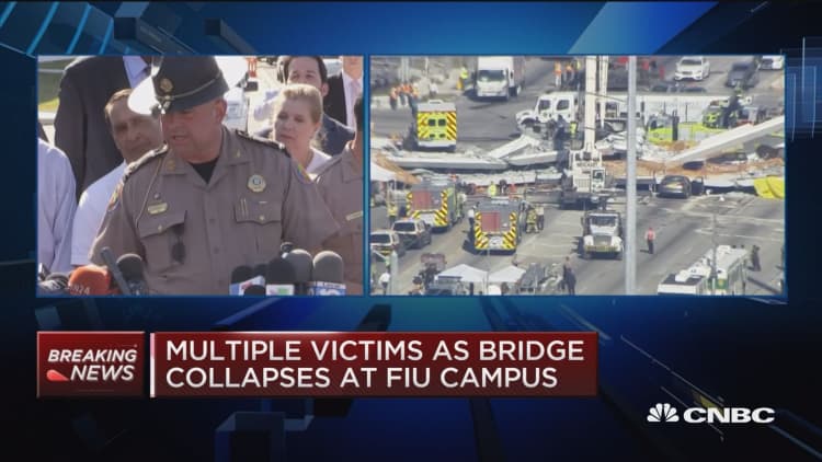 Miami officials: There were workers on bridge at time of collapse